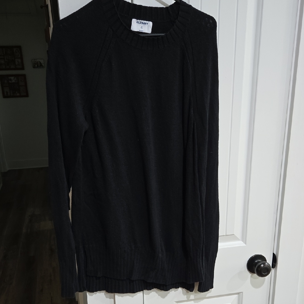 Old Navy Black Tunic Sweater Medium Tall